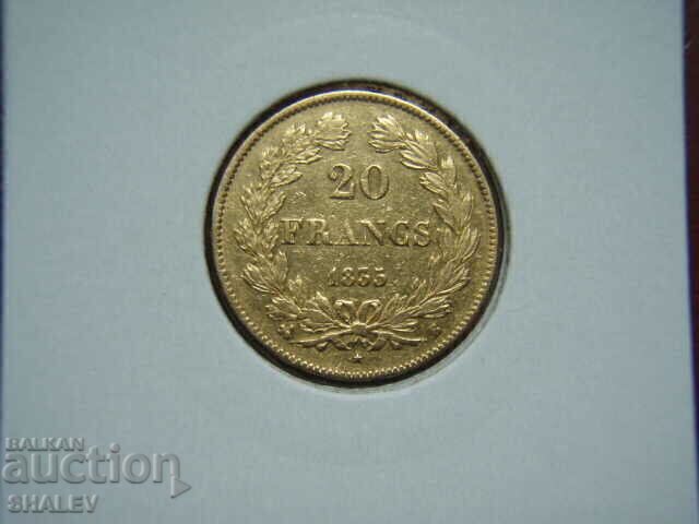 Auction 20 Francs 1835 B France - AU (gold) Auction 20 Francs 1835 B France - AU (gold)