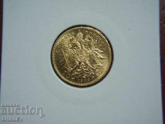 Auction 10 Corona 1909 Austria - AU (gold) Auction 10 Corona 1909 Austria - AU (gold)