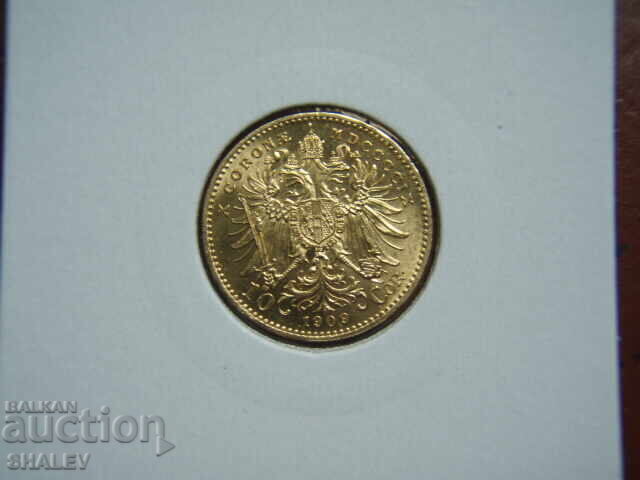 Delivery of 10 Corona 1909 Austria - AU (gold) Delivery of 10 Corona 1909 Austria - AU (gold)