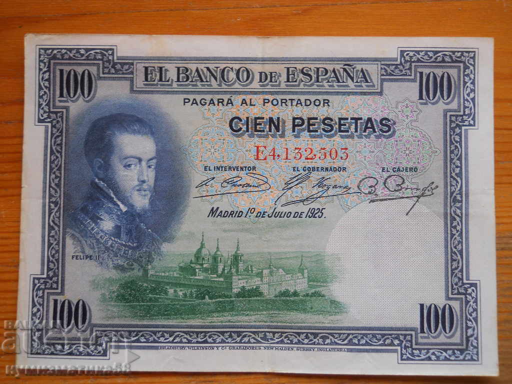 100 Pesetas 1925 - Spania ( EF )