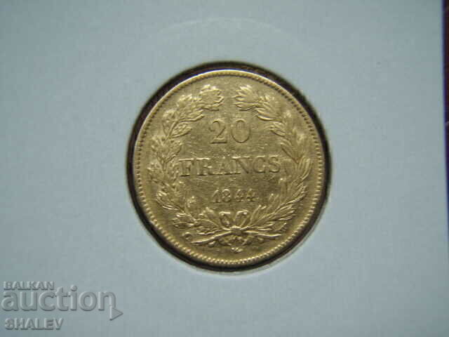 20 Francs 1844 W France (20 Francs France) - XF/AU (gold) with price € 904.89 | 1769.82 BGN 20 Francs 1844 W France (20 Francs France) - XF/AU (gold) with price € 904.89 | 1769.82 BGN