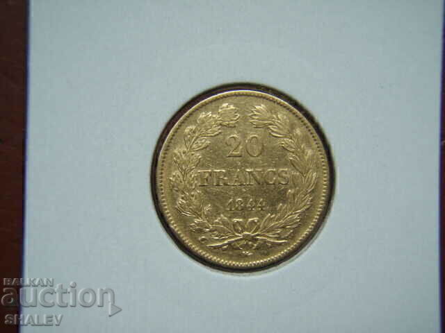 Доставка на 20 Francs 1844 W France (20 франка Франция) - XF/AU (злато) Доставка на 20 Francs 1844 W France (20 франка Франция) - XF/AU (злато)
