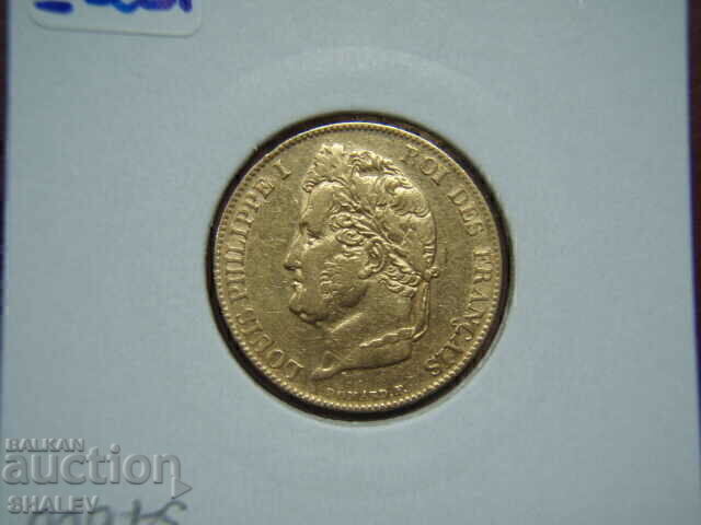 20 Francs 1844 W France (20 Francs France) - XF/AU (gold) - 5 20 Francs 1844 W France (20 Francs France) - XF/AU (gold) - 5