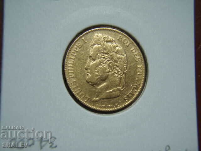 20 Francs 1844 W France (20 Francs France) - XF/AU (gold) - 6 20 Francs 1844 W France (20 Francs France) - XF/AU (gold) - 6