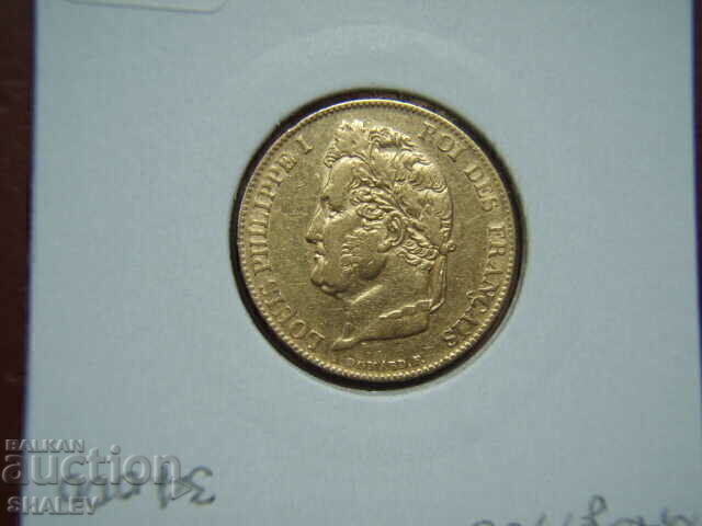 20 Francs 1844 W France (20 Francs France) - XF/AU (gold) - 7 20 Francs 1844 W France (20 Francs France) - XF/AU (gold) - 7