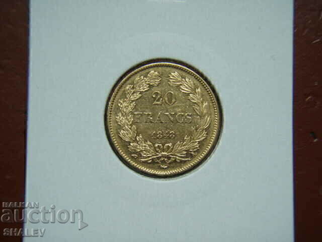 Auction 20 Francs 1848 A France (20 francs France) - AU (gold) Auction 20 Francs 1848 A France (20 francs France) - AU (gold)