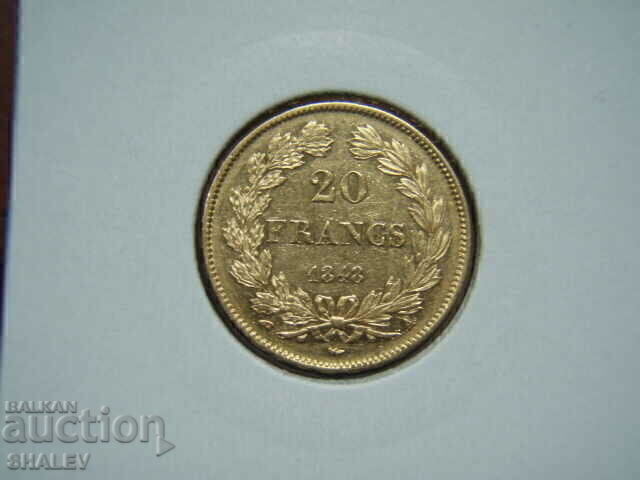 Delivery of 20 Francs 1848 A France (20 francs France) - AU (gold) Delivery of 20 Francs 1848 A France (20 francs France) - AU (gold)