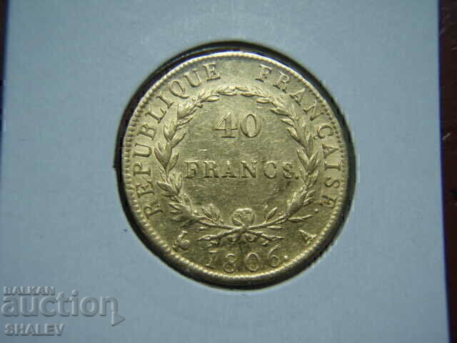 Аукцион 40 Francs 1806 A France (Франция) - XF/AU (злато)
