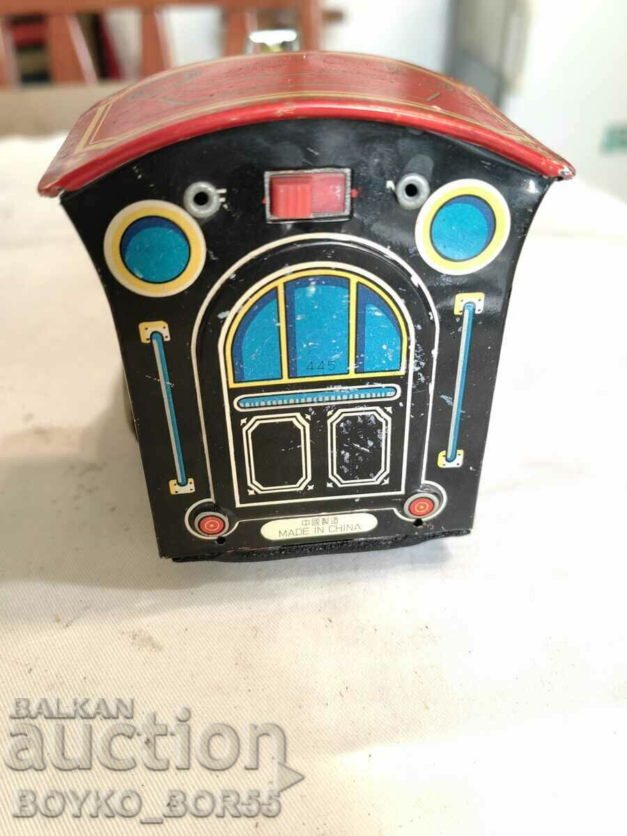 Delivery of Big Old Tinplate Train Car Toy 1970s Delivery of Big Old Tinplate Train Car Toy 1970s