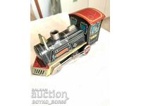 Big Old Tinplate Train Car Toy 1970s