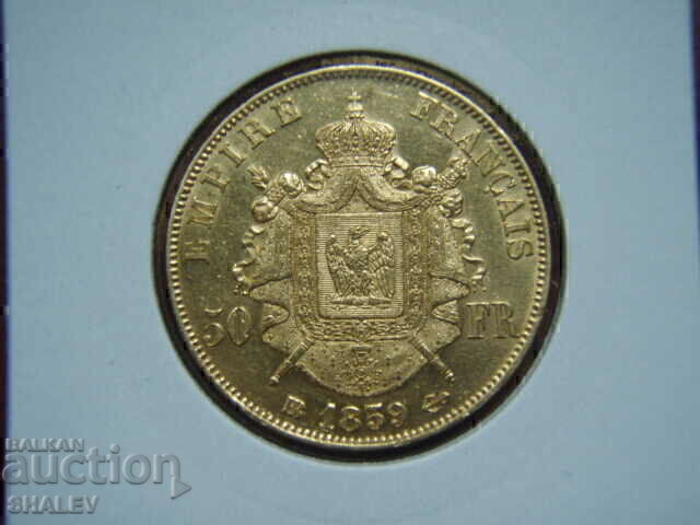 Livrarea 50 franci 1859 BB Franța (50 franci Franța) - AU (aur)