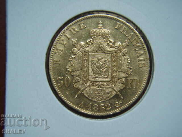 50 Francs 1862 A France (50 francs France) - AU (gold) 50 Francs 1862 A France (50 francs France) - AU (gold)