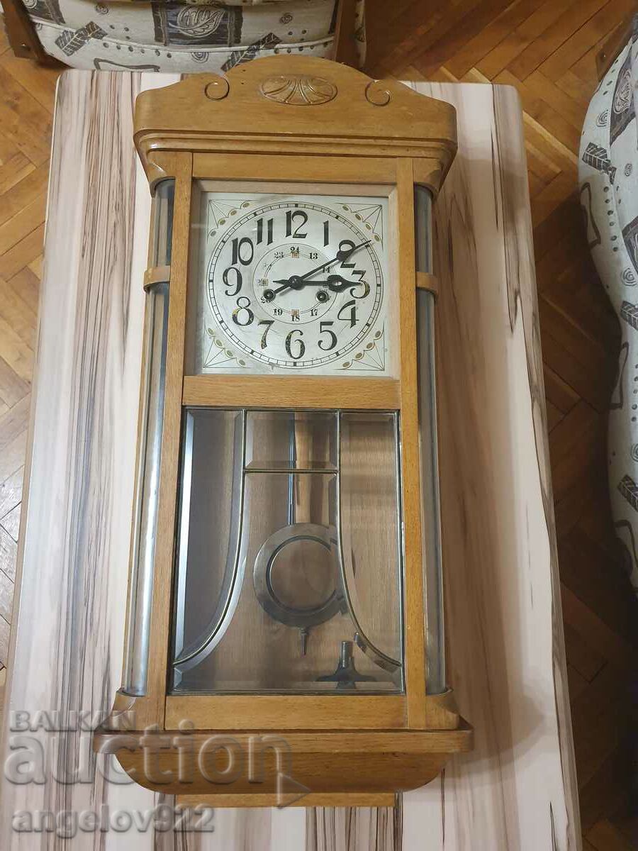 Vintage Wall Clock D.R.P. model 1915. WORKING