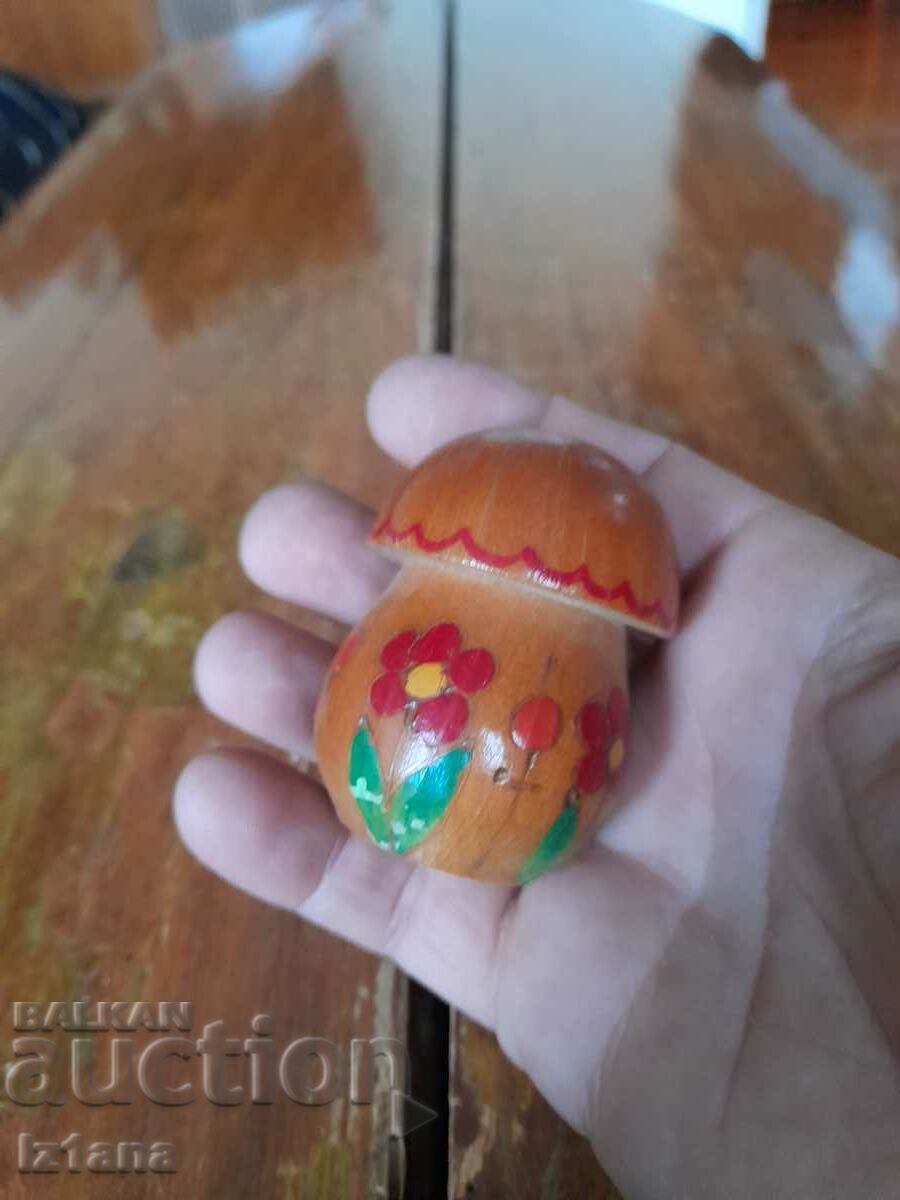 Old wooden salt shaker with price 22.00 BGN | € 11.25 Old wooden salt shaker with price 22.00 BGN | € 11.25