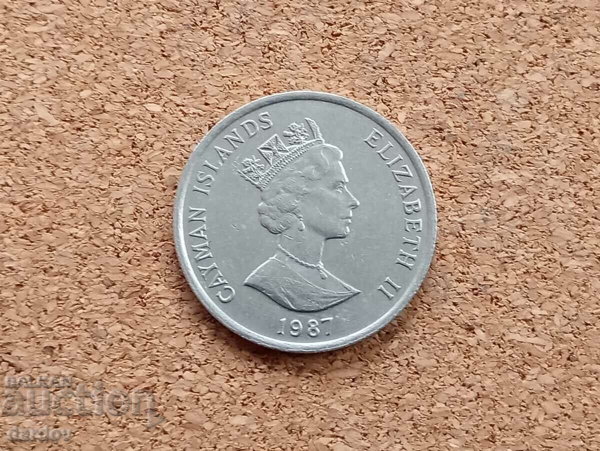 Cayman Islands 25 cents 1987 with price 2.00 BGN | € 1.02