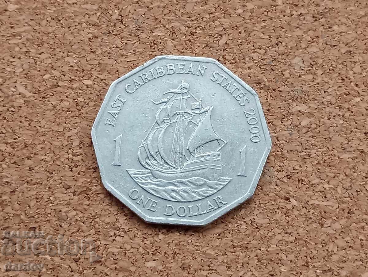 Ανατολική Καραϊβική 1 δολάριο, 2000 Ανατολική Καραϊβική 1 δολάριο, 2000