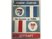 football program Levski - Stuttgart 1983 UEFA Cup