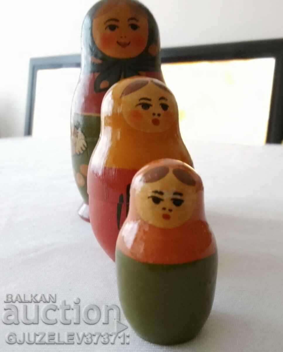 Old Russian matryoshka dolls - 5 Old Russian matryoshka dolls - 5