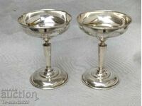 1900 Silver wine and champagne glasses