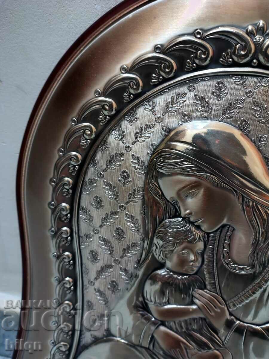 Incredibly Beautiful Silver Icon Virgin With Child with price 269.98 BGN | € 138.04 Incredibly Beautiful Silver Icon Virgin With Child with price 269.98 BGN | € 138.04