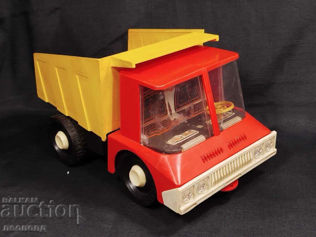 OLD RETRO SOC USSR PLASTIC TOY DUMP TRUCK NORMA - 5