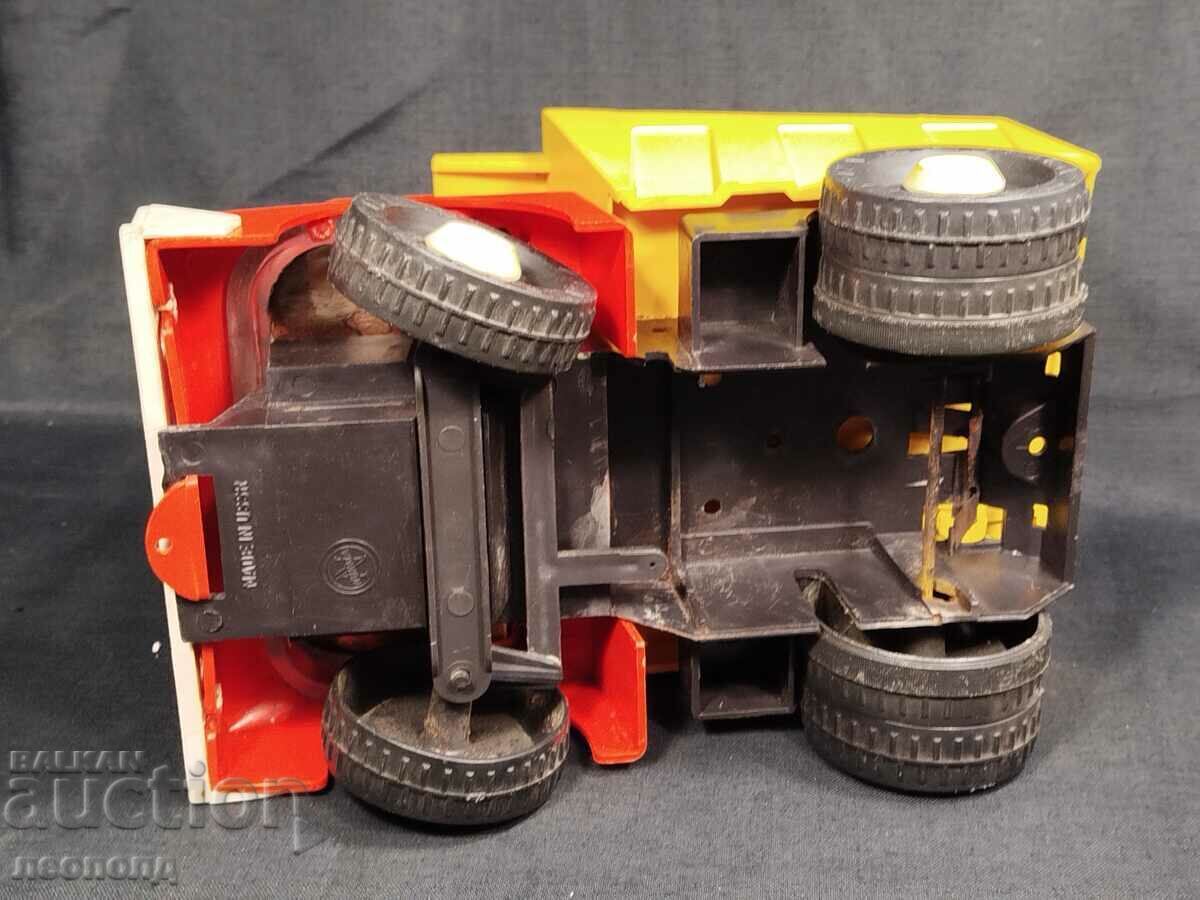 OLD RETRO SOC USSR PLASTIC TOY DUMP TRUCK NORMA - 6