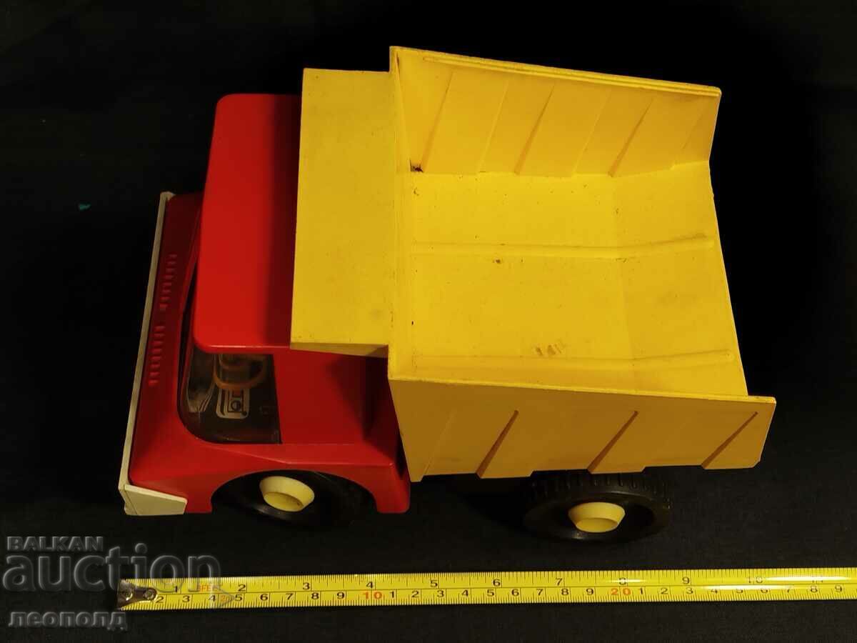 OLD RETRO SOC USSR PLASTIC TOY DUMP TRUCK NORMA - 7