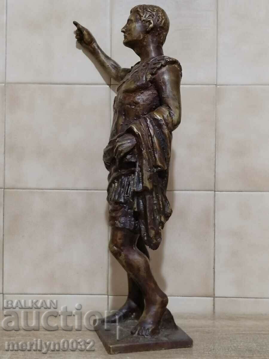 Auction  Bronze statuette Roman Caesar figure figurine plastic