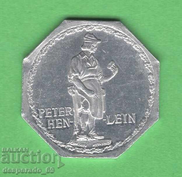 (¯`'•.¸ 20 пфенига 1921 ГЕРМАНИЯ (Nürnberg-Fürth ) aUNC 4 (¯`'•.¸ 20 пфенига 1921 ГЕРМАНИЯ (Nürnberg-Fürth ) aUNC 4