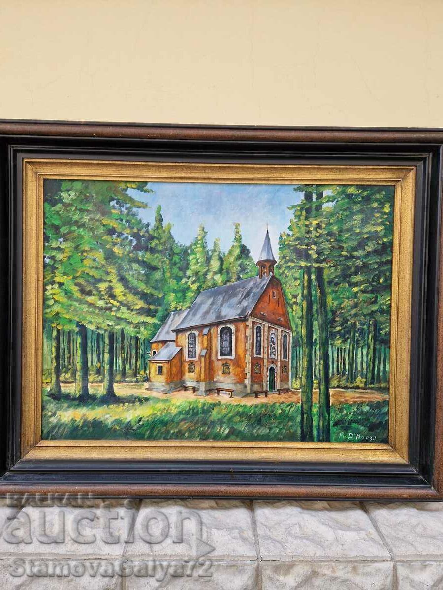 Auction Lovely large antique oil on canvas painting Auction Lovely large antique oil on canvas painting