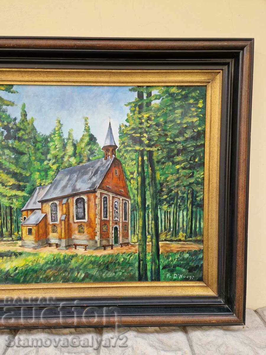 Delivery of Lovely large antique oil on canvas painting Delivery of Lovely large antique oil on canvas painting