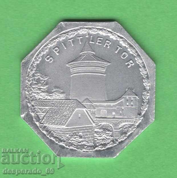 (¯`'•.¸ 20 πένινγκ 1921 ΓΕΡΜΑΝΙΑ (Nürnberg-Fürth) aUNC16