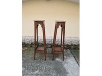 A pair of wonderful antique high tables