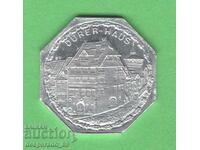 (¯`'•.¸ 20 Pfennig 1921 GERMANIA (Nürnberg-Fürth ) UNC-20