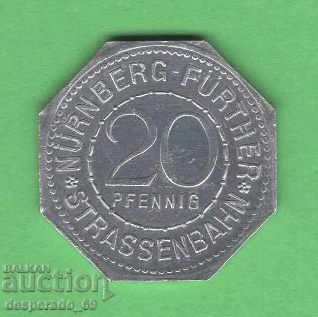 (¯`'•.¸ 20 πφένιγκ 1921 ΓΕΡΜΑΝΙΑ (Nürnberg-Fürth ) aUNC22 με τιμή 8.00 BGN | € 4.09 (¯`'•.¸ 20 πφένιγκ 1921 ΓΕΡΜΑΝΙΑ (Nürnberg-Fürth ) aUNC22 με τιμή 8.00 BGN | € 4.09