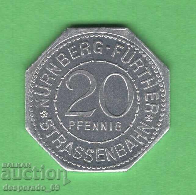 (¯`'•.¸ 20 πφένιγκ 1921 ΓΕΡΜΑΝΙΑ (Nürnberg-Fürth ) aUNC24 με τιμή 8.00 BGN | € 4.09 (¯`'•.¸ 20 πφένιγκ 1921 ΓΕΡΜΑΝΙΑ (Nürnberg-Fürth ) aUNC24 με τιμή 8.00 BGN | € 4.09