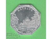 (¯`'•.¸ 20 Pfennig 1921 GERMANY (Nürnberg-Fürth ) UNC-33