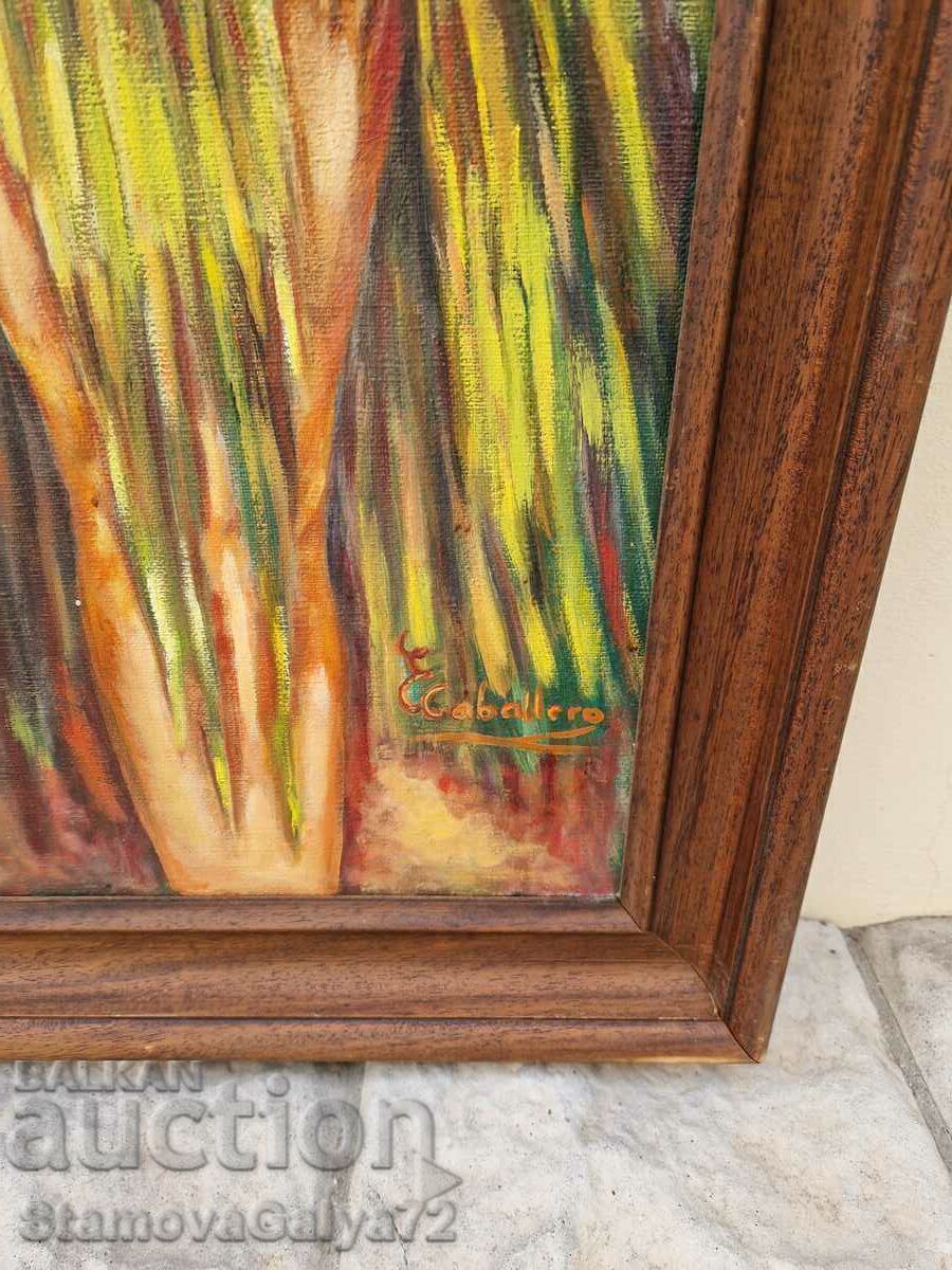 Μοναδική αντίκα ισπανική ζωγραφική με λάδι σε καμβά - 6 Μοναδική αντίκα ισπανική ζωγραφική με λάδι σε καμβά - 6