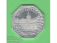 (¯`'•.¸ 20 Pfennig 1921 GERMANIA (Nürnberg-Fürth ) UNC-34