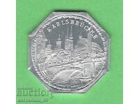 (¯`'•.¸ 20 Pfennig 1921 GERMANY (Nürnberg-Fürth ) UNC-36