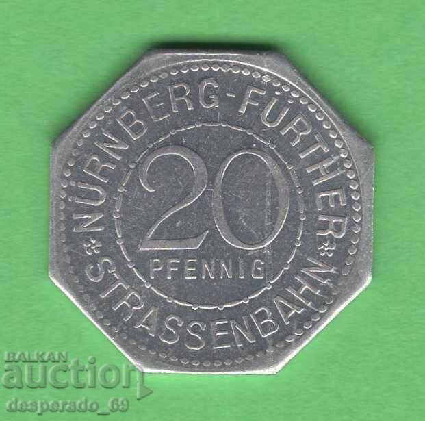 (¯`'•.¸ 20 πφένιγκ 1921 ΓΕΡΜΑΝΙΑ (Nürnberg-Fürth ) aUNC23 με τιμή 8.00 BGN | € 4.09 (¯`'•.¸ 20 πφένιγκ 1921 ΓΕΡΜΑΝΙΑ (Nürnberg-Fürth ) aUNC23 με τιμή 8.00 BGN | € 4.09