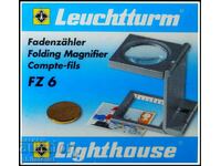 LEUCHTTURM - FZ6 – Folding magnifier 6x magnification, metal