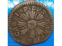 1 soldo 1738 Ιταλία Mantua Duke Gonzaga «Sun» Cu