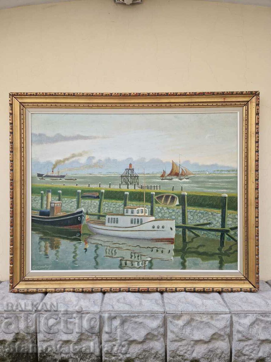 Красива голяма картина масло върху платно с цена 276.00 лв. | € 141.12 Красива голяма картина масло върху платно с цена 276.00 лв. | € 141.12