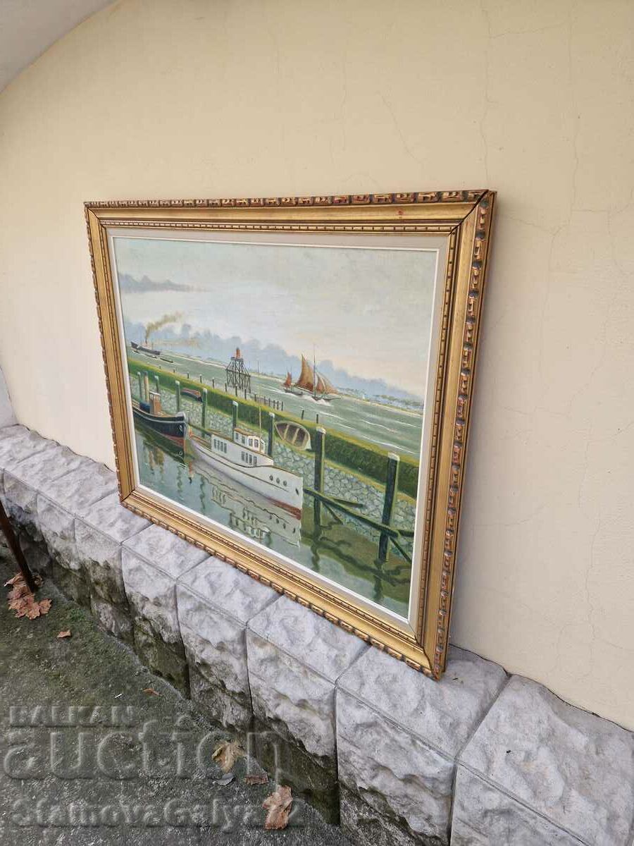 Красива голяма картина масло върху платно - 7