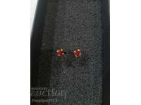 Earrings with Garnet 3.5mm