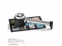 Lupă compactă LEUCHTTURM din aluminiu – cu mărire de 8x