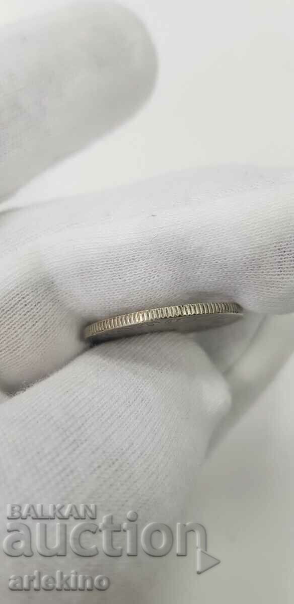 Σπάνιο ασημένιο νόμισμα 2 Lei 1876 Ρουμανία - 5