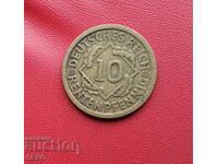 Germania-10 Pfennig 1924 F-Stuttgart