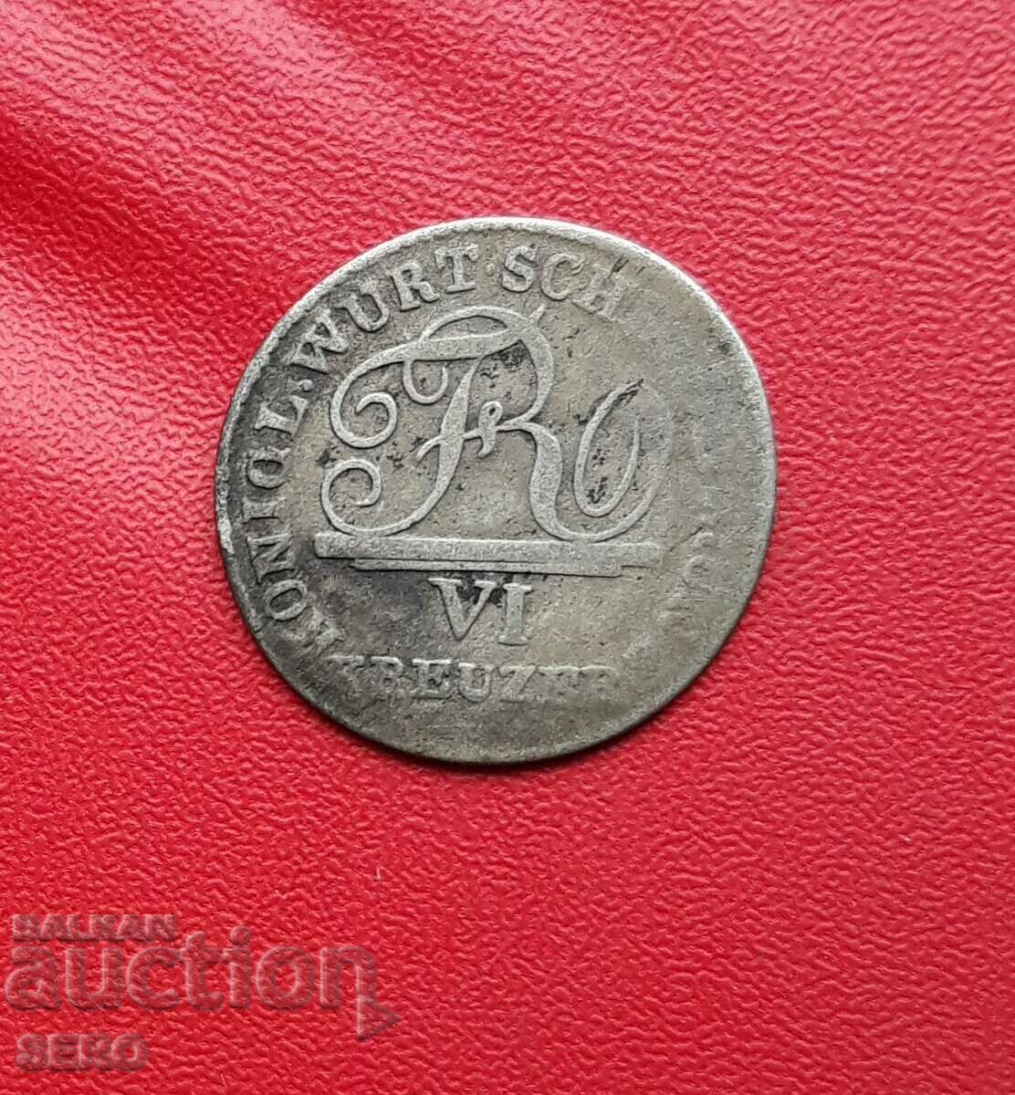 Germany-Württemberg-6 Kreuzers 1806-14